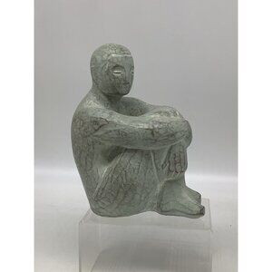 "Thinking Man" Isabel and John Bloom Signed Concrete Sculpture 6.5"
